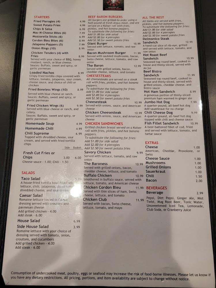 Beef Baron Menu image 1