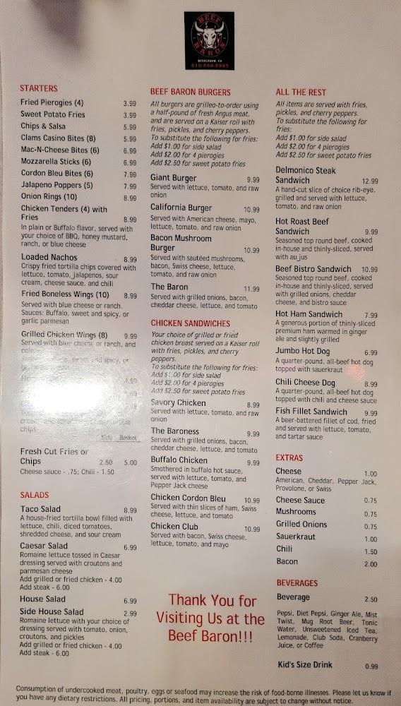 Beef Baron Menu image 3